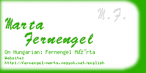 marta fernengel business card